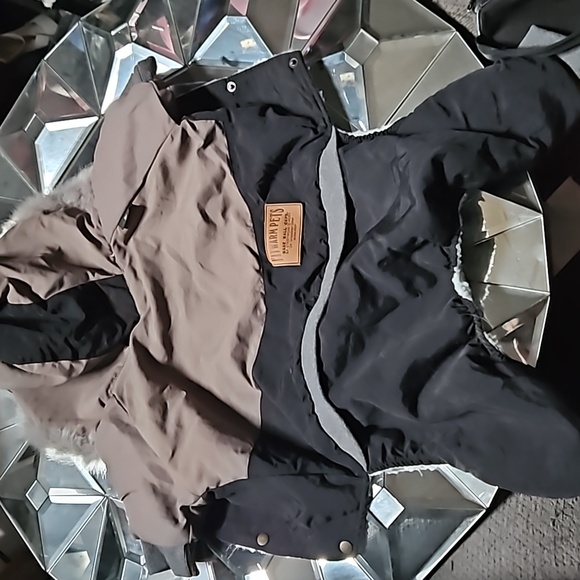 Dog jacket full body xl for small dog. Black n grey. By fitwarm pets - Picture 2 of 5